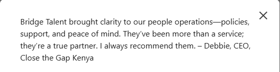 Review from a client- HR outsourcing companies in Kenya