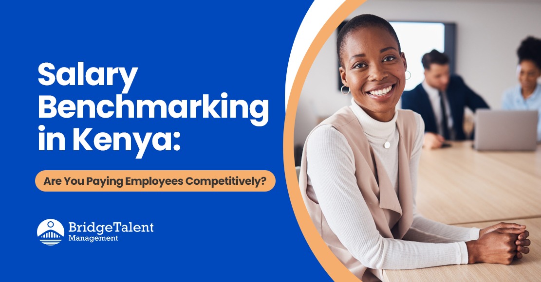 A banner with the words- Salary benchmarking in Kenya
